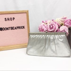 Vintage Silver & Diamond Clutch